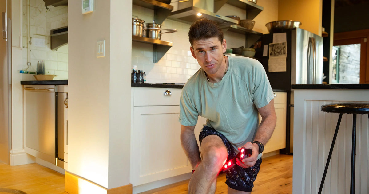 Ben Greenfield using the MOVE+ on his knee