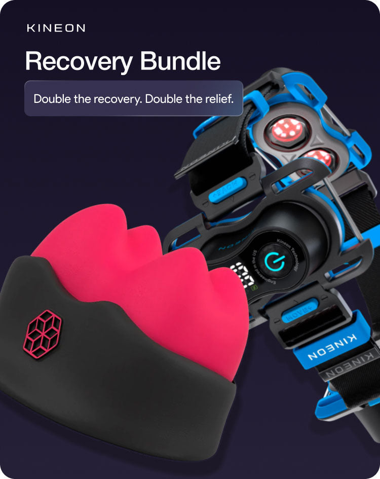 KINEON recovery bundle with MOVE+ laser therapy and RELIEF+ trigger point therapy tool